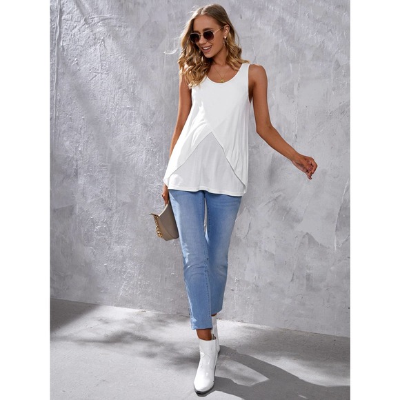 Maternity Lift Up Nursing Tank Top - Picture 4 of 11